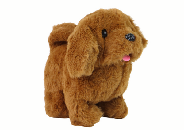 Walking Dog Interactive Toy Barking Brown