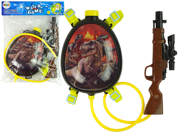 Water Gun Brown Magazine in Backpack Harness Dinosaurs
