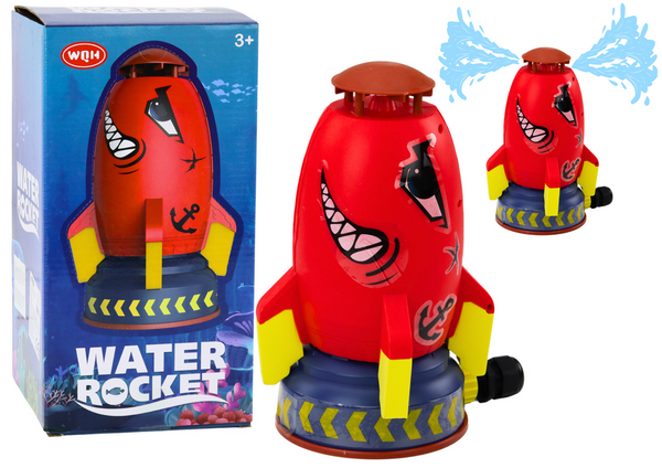 Water Rocket Sprinkler Launcher Red Shark