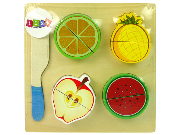 Wooden Fruit Chopping Set 4 Pieces Watermelon Pineapple