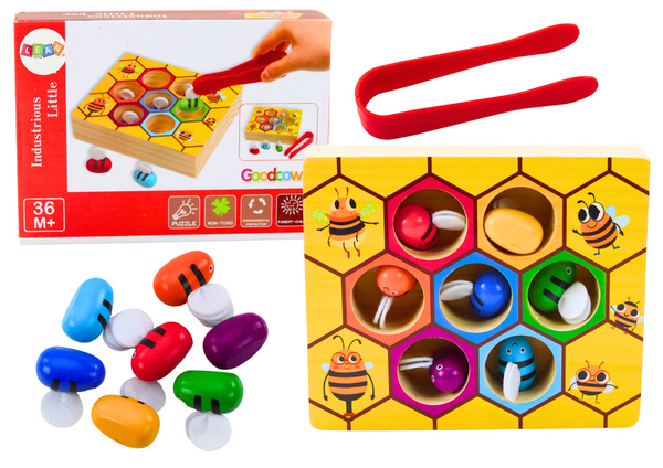 Wooden Game Skills Honeycomb Sorter Bees