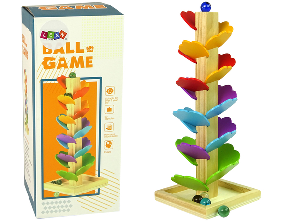 Wooden Tree Ball Slide Ball Leaves