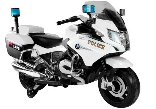 BMW Police Motorcycle White - Electric Ride On Motorbike 