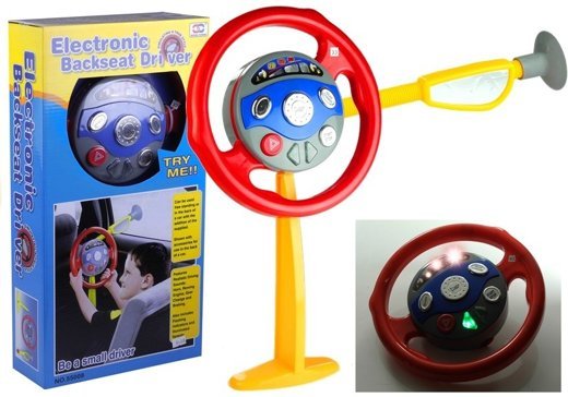 electronic backseat driver steering wheel toy