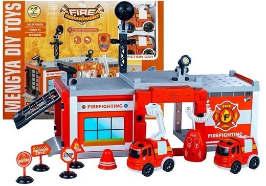 Fire Fighting Station DIY Friction Powered Cars