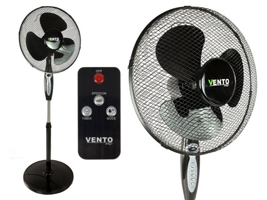 Floor Fan Vento 40 cm 40W with Remote Control - Black