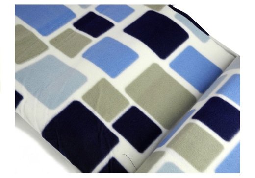 Picnic Blanket 150x200 Blue-White Square Pattern