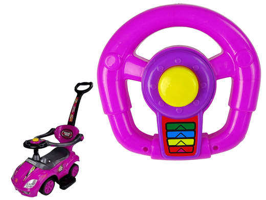 Steering Wheel with Horn for Mega Car Coupe Pink