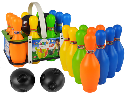 Buntes Bowling-Set 10 Stück Kugel 20 cm