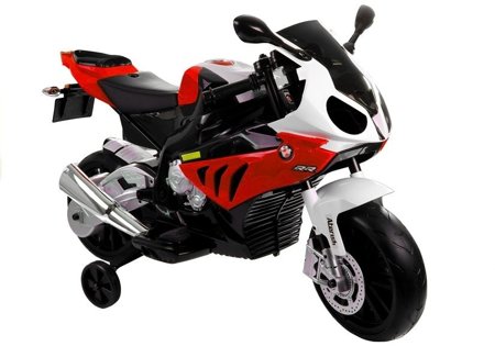 Elektromotorrad für Kinder BMW S1000RR Rot Ledersitz EVA-Reifen Fahrzeug
