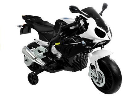 Elektromotorrad für Kinder BMW S1000RR Schwarz Ledersitz EVA-Reifen Motorrad
