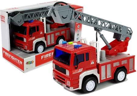 Feuerwehrauto mit Zug, Leiter, Rot 1:20 mit Ton