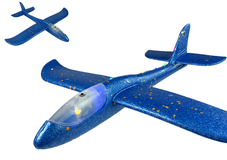 Großes Segelflugzeug aus Styropor Blau