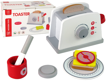 Holztoaster Frühstückszubehör Knopf für Kinder