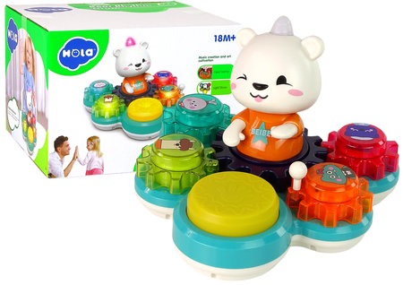 Interaktives Lernspielzeug für Kleinkinder mit Teddybär-Getriebe