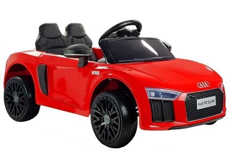 Kinderfahrzeug Audi R8 Spider Rot 2x35W weiche EVA-Reifen Ledersitz Elektroauto
