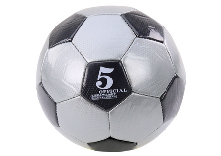 Klassischer 24-cm-Fußball, Größe 5, Grau