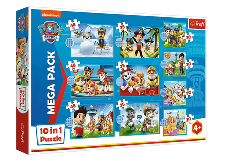 Paw Patrol Puzzle 10in1 Zuverlässiges Paw Patrol Team Trefl 96001