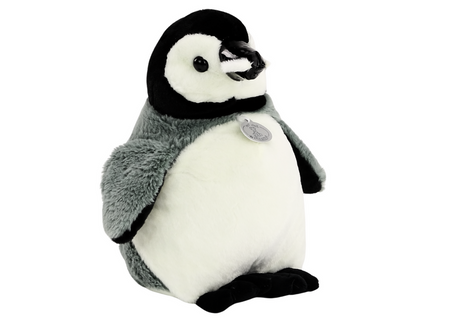 Pinguin Maskottchen Plüsch Kuschelplüsch Grau 25 cm