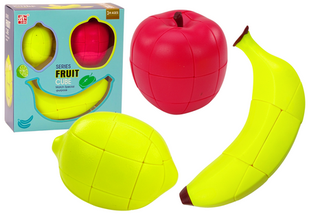 Puzzle-Früchte, Puzzle-Würfel, lehrreich, Apfel-Bananen-Zitronen-Magie