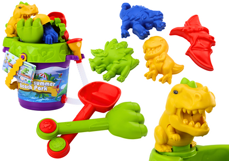 Sandeimer-Set mit Duschgießkanne und Formen, Dinosaurier-Set