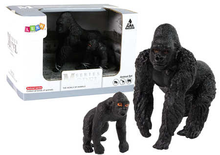Satz mit 2 Gorillas-Figuren  Serie Tiere der Welt
