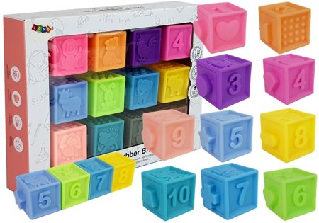 Sensory Set von Soft Blocks Tiere Zahlen 12 Stück