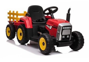 Elektrische Fahrt auf Traktor mit Anhänger BDM0925 Rot, Elektrofahrzeuge \  Traktoren