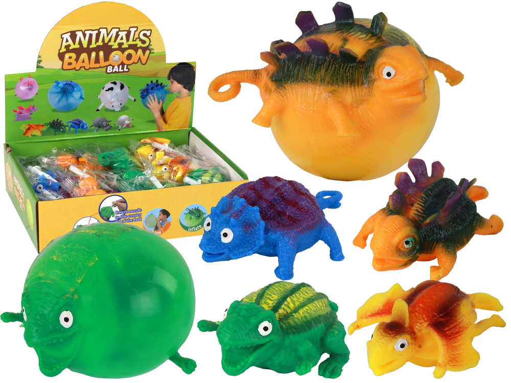 Aufblasbare Dinosaurier Figuren Luftballons Mundstück Spielzeug Dinosaurier 8239