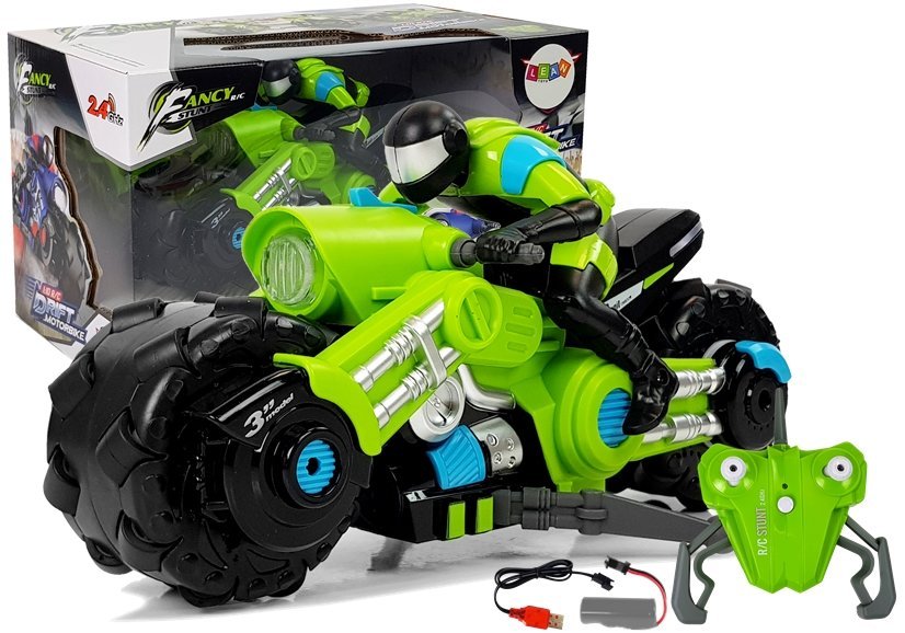 Ferngesteuertes Drift-Motorrad Grün 1:10 2.4 G, Spielzeug \ R/C Spielzeug  Spielzeug \ Motorräder