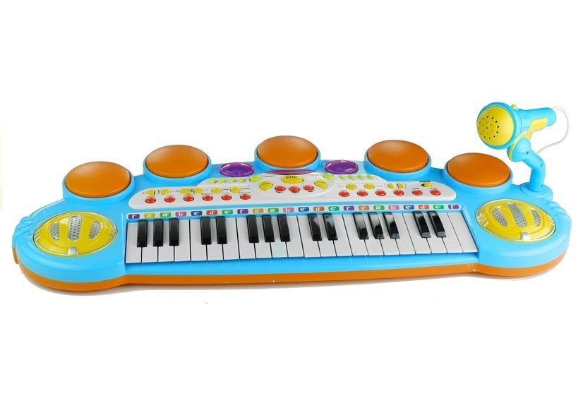 Piano Kinderpiano Keyboard Spielzeug Klavier Musikinstrument mit Hocker Mikrofon 