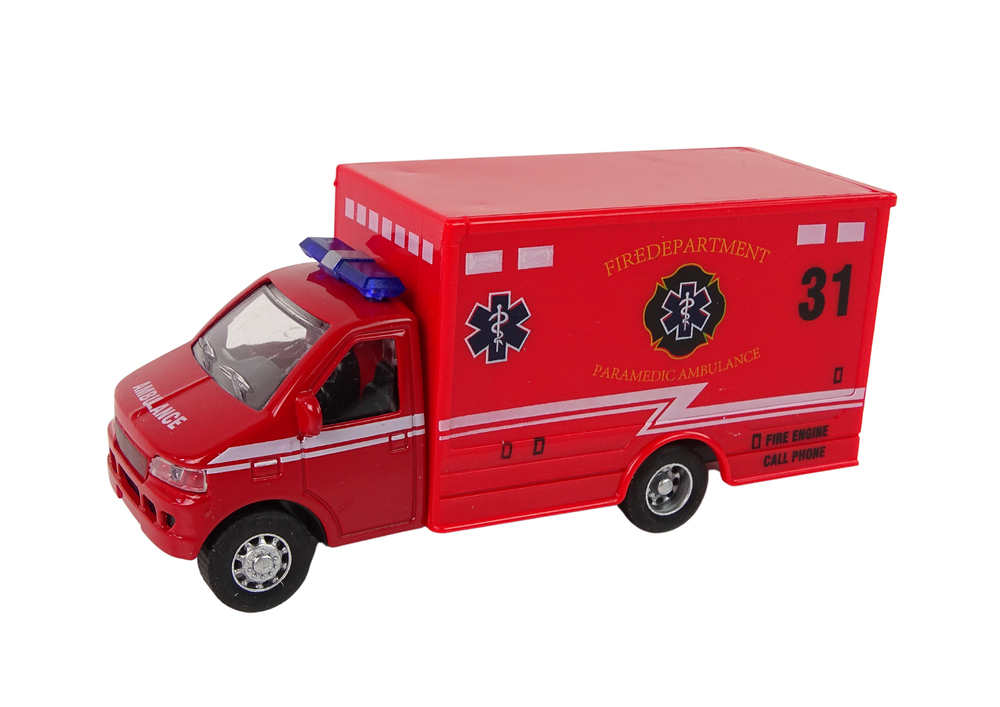Krankenwagen Rettungsfahrzeug Friction Drive 2 Farben, Spielzeug \ Autos