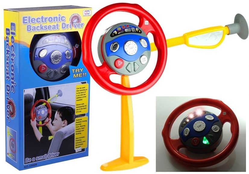 Kinder Rücksitz Auto Lenkrad Spielzeug Fahrspiel Horn klingt elektronisches  Licht