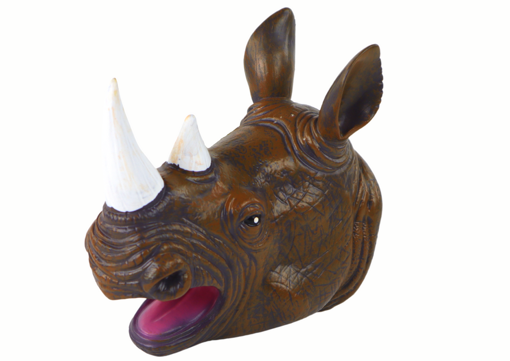 Nashorn Tier Handpuppe Braun | Spielzeug \ Figuren |