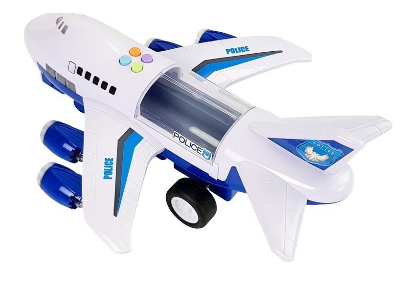 Polizei Spielzeug Flugzeug 6 Autos mit Sound & Licht für Kinder Weihnachten DE 