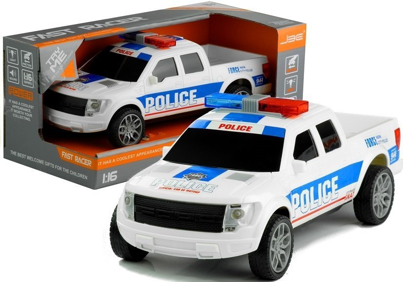 Polizeiauto 1:16 Sound&Licht Fahrzeug Spielzeug Auto Pullback Antrieb