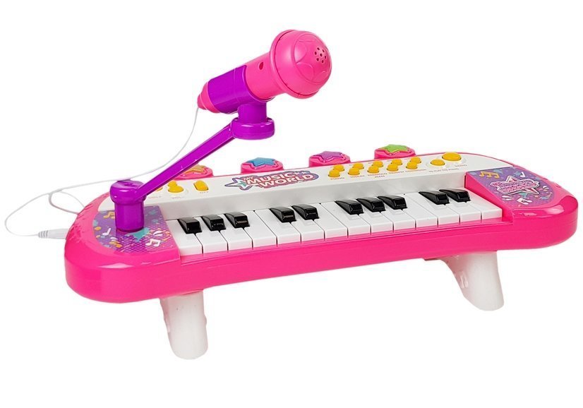 Tastatur Klavier 24 Tasten USB-Mikrofon Pink | Spielzeug \\ Musikinstrumente  |