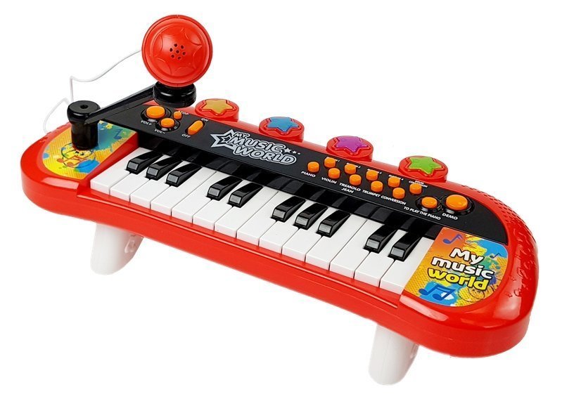 Tastatur Klavier 24 Tasten USB-Mikrofon | \\ | Rot Spielzeug Musikinstrumente