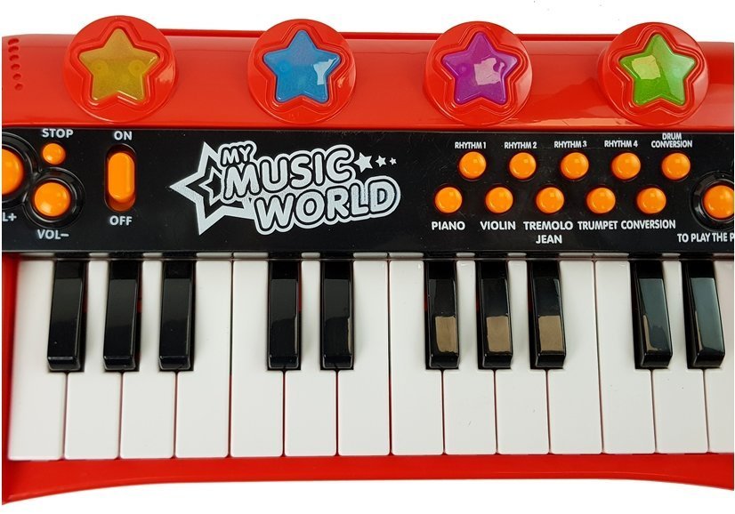 Tastatur Klavier 24 Tasten USB-Mikrofon Rot | Spielzeug \ Musikinstrumente |