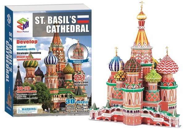 3D Puzzles Basilius-Kathedrale 231 Elemente Set Bauwerk Puzzles für Kinder