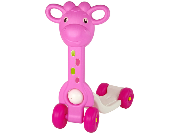 4-fach Kinder Roller Giraffe geformte stabile bunte Kinderspielzeug rosa