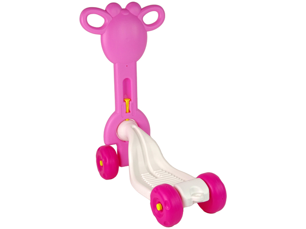 4-fach Kinder Roller Giraffe geformte stabile bunte Kinderspielzeug rosa