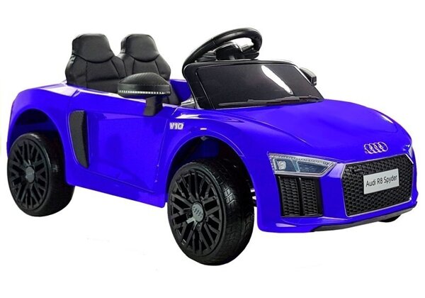 AUDI R8 SPIDER EVA-Reifen R/C 2.4G MP3-Anschluss Ledersitz BLAU Lackiert Fahrzeug Auto