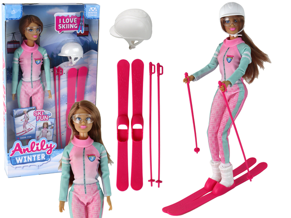 Anlily Skier Doll Ski Set Skier