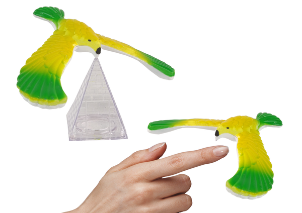 Antigravitations-Vogel Balancieren Grünes Spielzeug