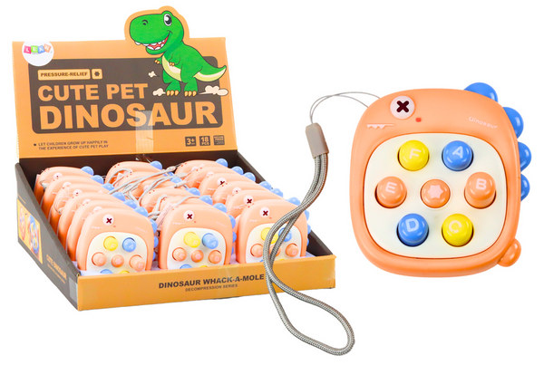 Arcade-Spiel Whack A Mole Letters Dinosaur Orange