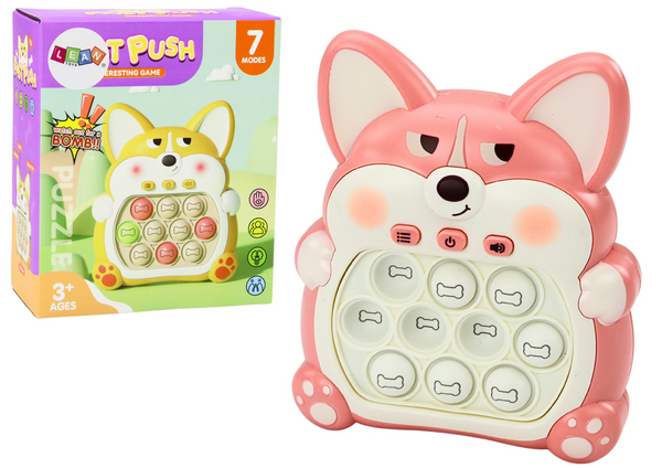 Arcade-Spielekonsole Pop-It Lisek 7 Spielmodi Pink