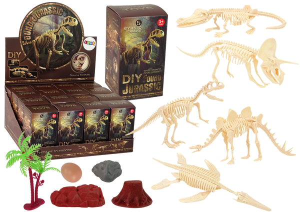 Archäologisches Dinosaurierskelett Zusammensetzbares Set aus 5 Arten