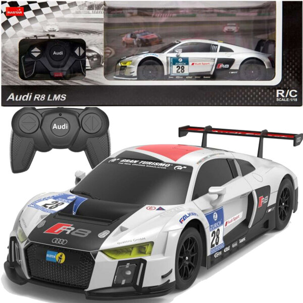 Auto R/C 1:24 Ferngesteuerter Sport AUDI R8 LMS Weiß