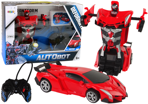 Auto Robot 2in1 R/C Fernbedienung Rot